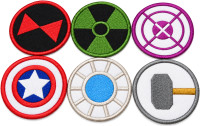 Marvel Avengers komplet šestih našitkov Paladone - novo
