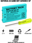 Nadomestna 850mAh baterija za Game Boy Advance SP - novo