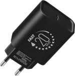 Obal Me stenski polnilec z enim USB-C vhodom 20W črne barve - novo