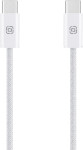 Obal Me Super Fast pleten USB-C v USB-C kabel 100W bele barve dolžine
