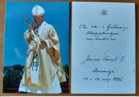 Papež Pavel II. obisk Slovenije 1996 fotografija slika 8x11cm