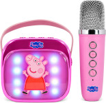 Peppa Pig Popsing LED brezžični karaoke zvočnik z mikrofonom roza barv