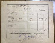 Piran-Delise potrdilo o prijemu iz leta 1919-ufficio delle imposte