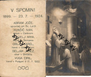 Podobica Šempas Sv. Lucija Cerkno Gornjansko Stržišče  Podgora 1924