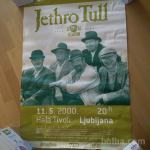Poster (plakat) s koncerta Jethro Tull v Ljubljani