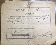 Potrdilo o prijemu,ufficio delle imposte Pirano-Maria Delise