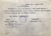 Poziv-Združenja gostilniških podjetij Kranj iz leta 1945
