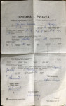Prijava za kuhanje žganja,pečenje rakije iz leta 1947