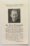 Prof. Ciril Potočnik, spominska podobica ob smrti, 1950