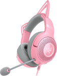 Razer Kraken Kitty V2 žične USB slušalke Quartz roza barve - novo