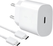 Samsung stenski polnilec z enim USB-C vhodom 25W in priloženim USB-C v