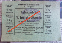 SHS - NARODNA VLADA - IZKAZNICA - BONI ZA SLADKOR, 1919