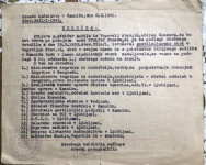Sresko načelstvo v Kamniku 1941 odločba o prevzemu gostilničarsko obrt
