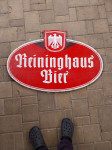 Stara plehnata tabla nemška  Reininghaus bier