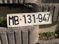 Stara registrska tablica MB, starinska tablica, Yugoslavia