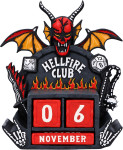 Stranger Things Hellfire Club večni koledar 15cm - novo
