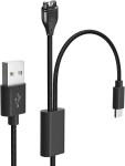 Tactical 2v1 USB polnilni kabel z dodatnim USB-C priključkom črne barv