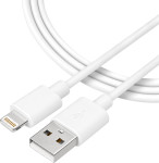 Tactical Smooth Thread USB-A v Lightning kabel bele barve dolžine 1m -