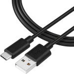 Tactical Smooth Thread USB-A v USB-C kabel 60W črne barve dolžine 2m -