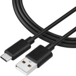 Tactical Smooth Thread USB-A v USB-C kabel 60W črne barve dolžine 30cm
