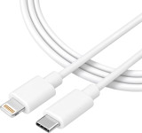 Tactical Smooth Thread USB-C v Lightning kabel bele barve dolžine 30cm