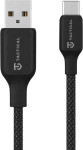 Tactical Stitch Thread pleten USB-A v USB-C kabel črne barve dolžine 3