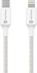 Tactical Stitch Thread pleten USB-C v Lightning kabel bele barve dolži