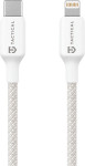 Tactical Stitch Thread pleten USB-C v Lightning kabel bele barve dolži