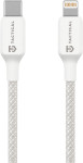 Tactical Stitch Thread pleten USB-C v Lightning kabel bele barve dolži