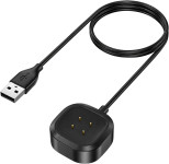 Tactical USB polnilni kabel črne barve za Fitbit Versa 3 & Sense - nov