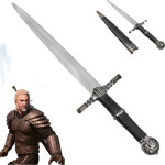 The Witcher Geralt of Rivia replika miniaturnega jeklenega meča - novo