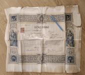 Učno pismo. Rokodelska zadruga Mozirje. Urarska obrt - urar. 1918