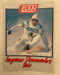 Vintage promocijska razglednica Ingemar Stenmark, Elan