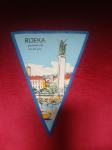 vintage promocijska zastavica mesta Rijeka, Jugoslavija