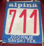 Vintage štartna številka Zgornjesavski tek, Alpina