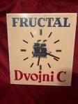 Vintage stenska reklamna ura Fructal dvojni C