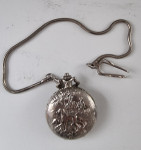 Vintage žepna ura ZIGSPITZ – 17 jewels, delujoča, elegantna lovska gra