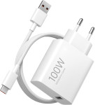 Xiaomi stenski polnilec z enim USB-A vhodom 100W in priloženim USB-A v