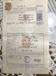 Živinski potni list-Kamnik-Zalog iz leta 1947