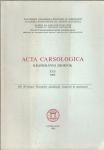 Acta carsologica = Krasoslovni zbornik