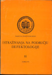 Istraživanja na području defektologije, Zagreb, 2 del