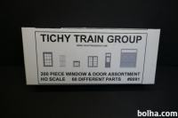 Tichy Train Group #8091, okna in vrata, H0