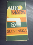 AUTO MAPA SLOVENSKA BRATISLAVA LETO 1981 V ČESKEM JEZIKU CENA 12 EUR