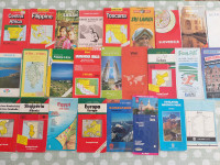 STARI TURISTIČNI ZEMLJEVIDI MEST,GORA 7,AVTOKARTE,ZEMLJEVIDI,GORE....