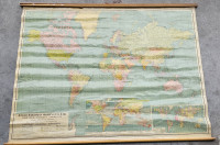 Stenski zemljevid sveta 1960  GEORGE PHILIP & SON LTD., LONDON, E.C.4