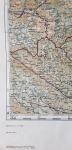 BLED: Vojaški zemljevid JNA 1 : 100.000, specialka iz l. 1949, ZAUPNO!