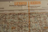 Žužemberk in okolica, zemljevid, leto 1943, merilo 1:50 000