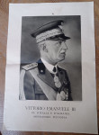 Portret Vittorio Emanuele III  imperator Italiji in Albaniji.