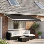 vidaXL Nadomestno blago za tendo antracitno 400x350 cm poliester