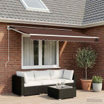 vidaXL Nadomestno blago za tendo rjavo 400x350 cm poliester